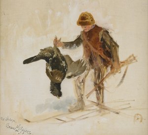Study for Young Capercaillie Hunter by Bruno Andreas Liljefors